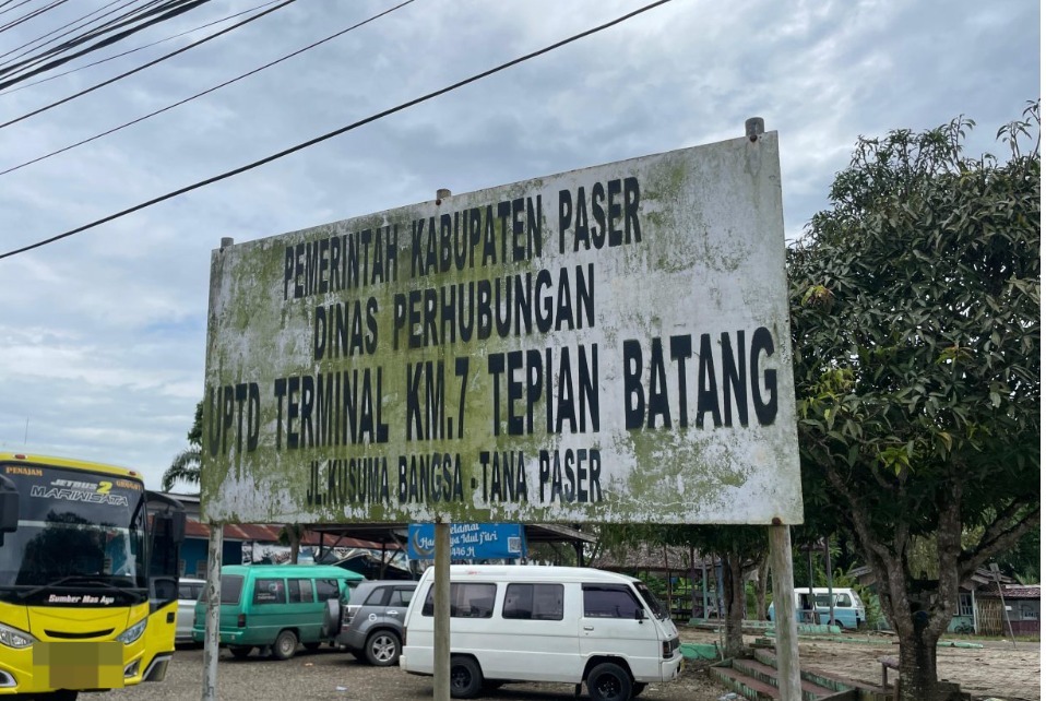 Terlantar 10 Tahun! Terminal KM 7 Tepisan Batang, Tanah Grogot Kini Semakin Memprihatinkan