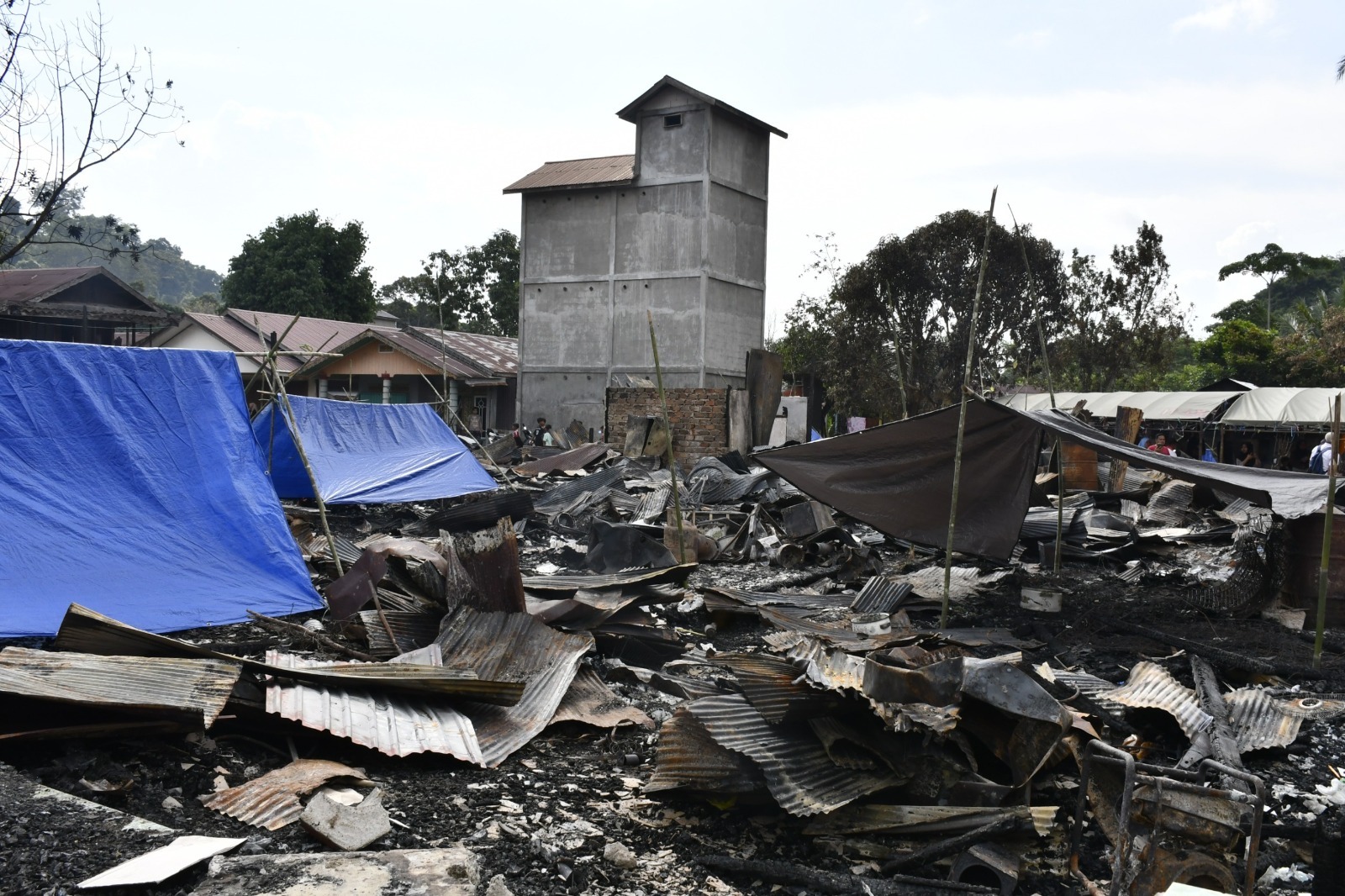 Kebakaran di Muara Komam Hanguskan 18 Rumah Warga