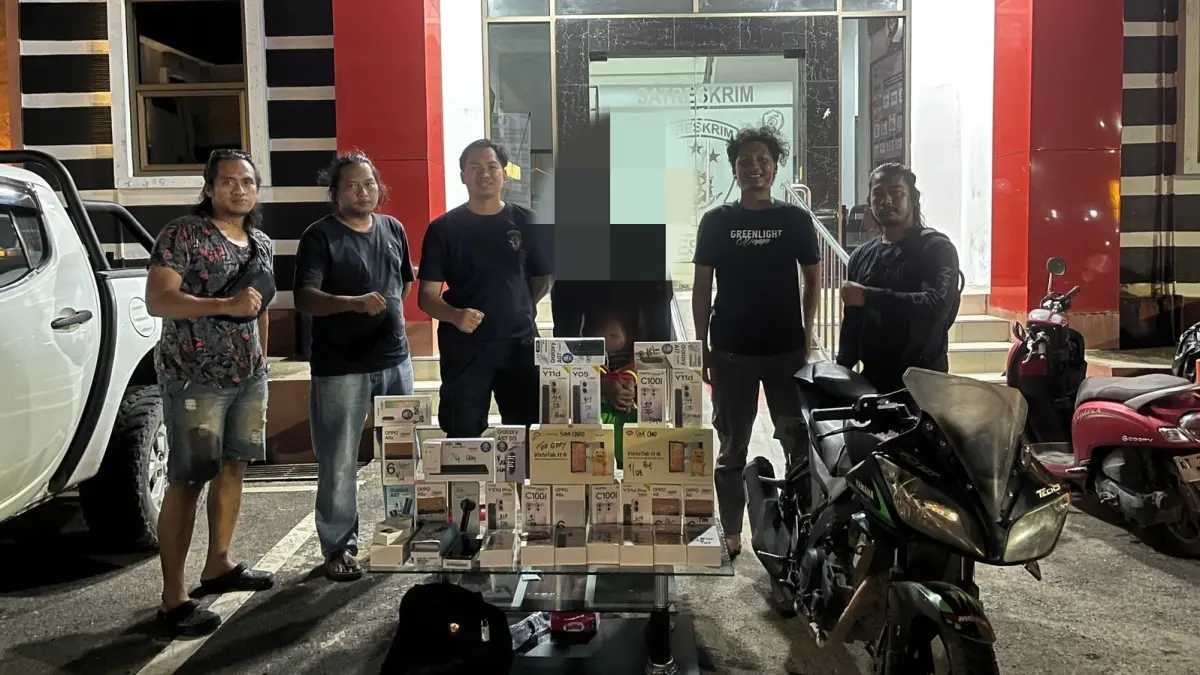 Pria di Tanah Grogot Ditangkap Bersama 32 Ponsel Hasil Curian