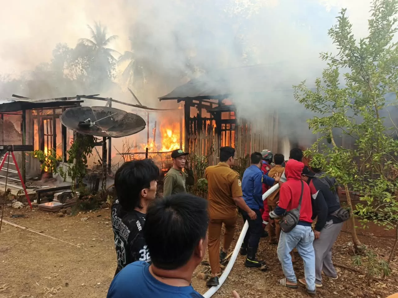 Tiga Rumah di Muara Komam Terbakar, Kerugian Ditaksir Rp500 Juta